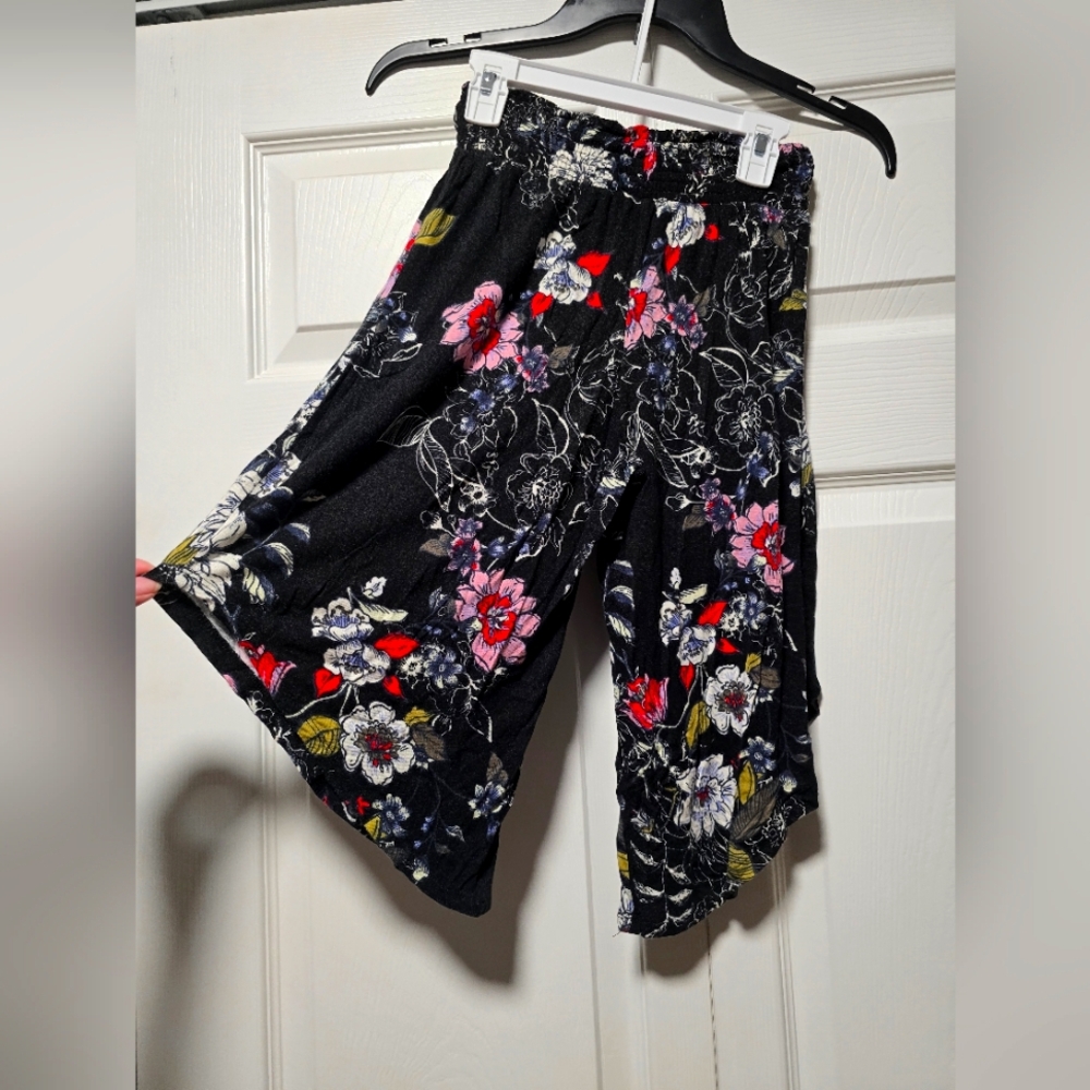 Floral Black Kids Bottoms